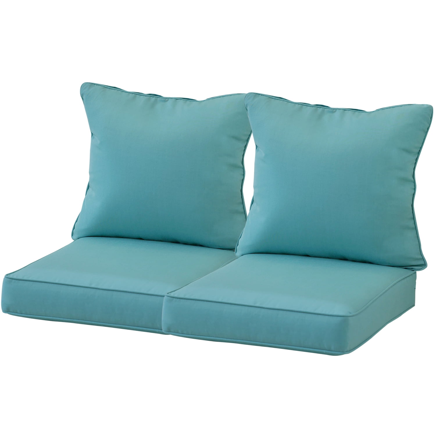 Aoodor Patio Furniture One Seater Bench Cushion Set of 2