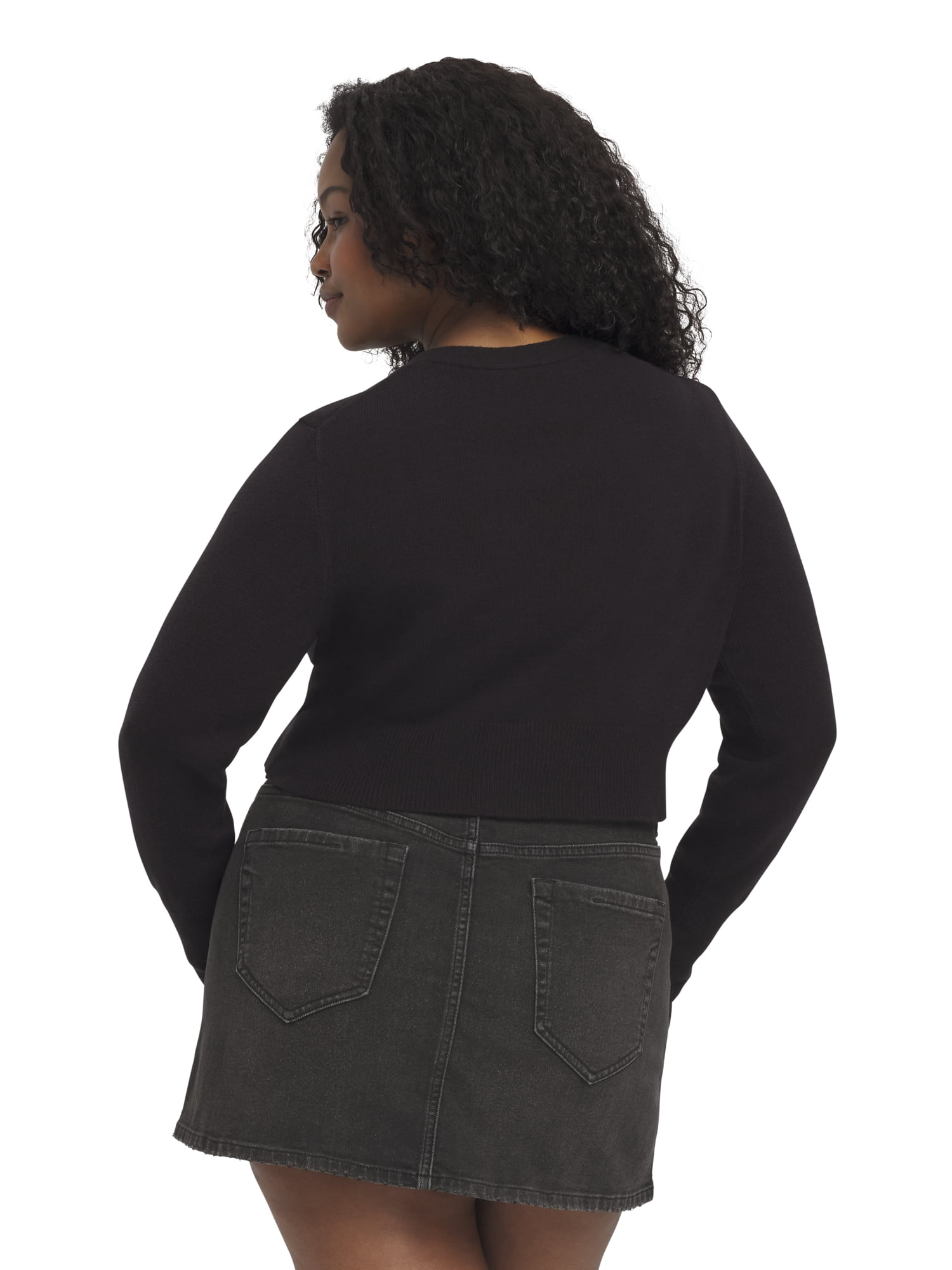 Mills by Millie Bobby Brown Women's Long Sleeve Crop Cardigan, Sizes XXS-XXL