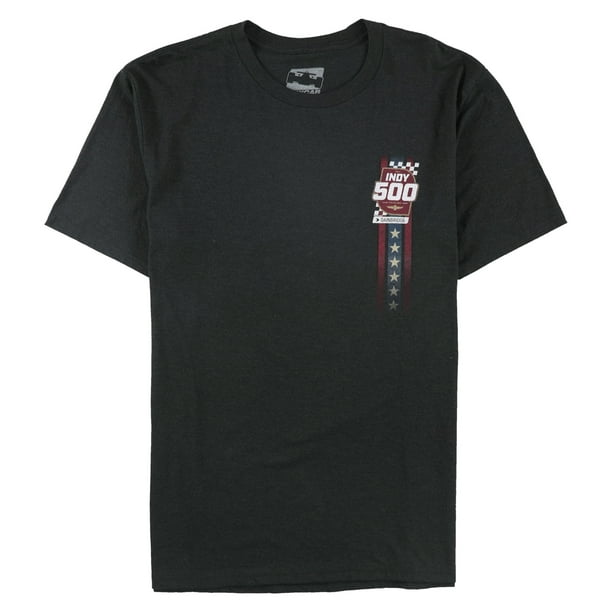 Camiseta gráfica Indy 500 Americana para Hombre negra extragrande
