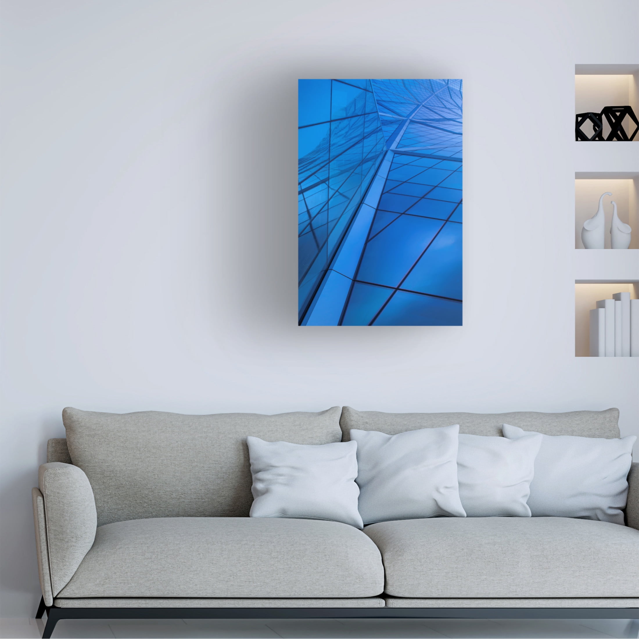 Canvas Wall Art - Jure Kravanja 'Blue' Wall Art for Living Room, Bedroom, or Office D?cor by Trademark Fine Art - 22 x 32 Inches