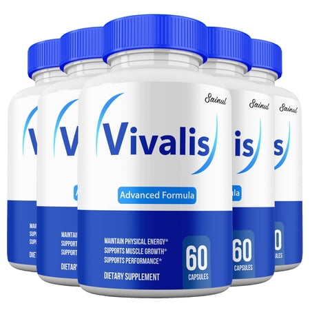 Vivalis Capsules for Men, Advanced Formula, All-Natural Maximum Strength, Vivalis Supplement Pills, Male Health (5 Pack)