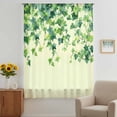 thumbnail image 2 of Country Leaves Sheer Curtains 72 Inches Long, Green Leaf Branches Vine Botanical Rustic Light Filering Curtains, Breathable Simi Curtain Privacy Drapes for Living Room Bedroom Window Treatment, 2 of 9