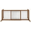 Richell Freestanding Dog Gate, Brown, Large, 71.30"L x 17.70"W x 20.10"H