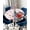 Independence Dayhoe7581, variant on Round Table Cover 36"-44", Waterproof Reusable Table Cloth Round Fitted Vinyl Tablecloth with Elastic Edged for Outdoor Party,Independence Day American Flag Flowers Texture Table Cover