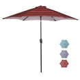 thumbnail image 1 of Clearance! 8ft Solar Powered Aluminum Polyester LED Lighted Patio Umbrella w/Tilt Adjustment and UV-Resistant Fabric, Tan, 1 of 8