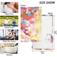 thumbnail image 2 of Coolnut Hand Towels Geometric Color Glass Patterned 2 PCS, Cotton Bath Towel for Drying Face Hands Body Decorative Water Absorbent Lightweight Towels for Bathroom Ktichen Travel Gym, 16"x28", 2 of 6