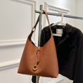 thumbnail image 3 of Bolso Mano Versátil Backet Bold Bag Retro Ladies Large Capacidad PU Cuero Compra, 3 of 9