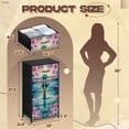 thumbnail image 3 of Stained Glass Style Dresser for Bedroom with 4 Storage Drawers Intricate Dragonfly Turquoise LavenderBlooms Dressers Chest of Drawers Steel Framed Fabric Closet Organizers for Dorm Entryway Mom, 3 of 8