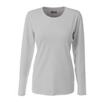 A4 Spike Long Sleeve Volleyball Jersey For Women in Silver | NW3015