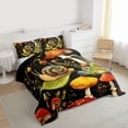thumbnail image 3 of Feelyou Kids Cartoon Snail Queen Comforter Set, Jungle Hippie Mushroom Bedding Sets, Boho Plant Botanical Reversible Bedding Comforter Set, Lightweight Room Decor, 3 Pieces, 3 of 8