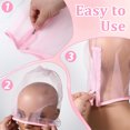 thumbnail image 3 of Duslogis 3 Pcs Makeup Protector Hood for Face, Polyester Chiffon Makeup Protector Hood Washable Zipper Closure Face Cover Reusable Make up Faces Cover for Women Beauty (Pink), 3 of 7