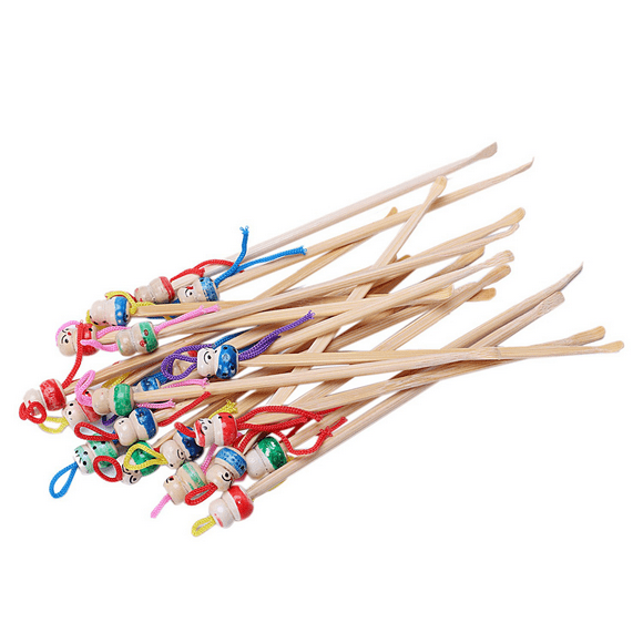 Bamboo Japanese Doll Ear Wax Pick Spoons Earwax Remover 40Pcs