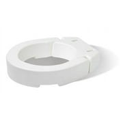 Carex Hinged Toilet Seat Riser for Standard Round Seats, Adds 3.5" to Toilet Height, 300 lb Capacity