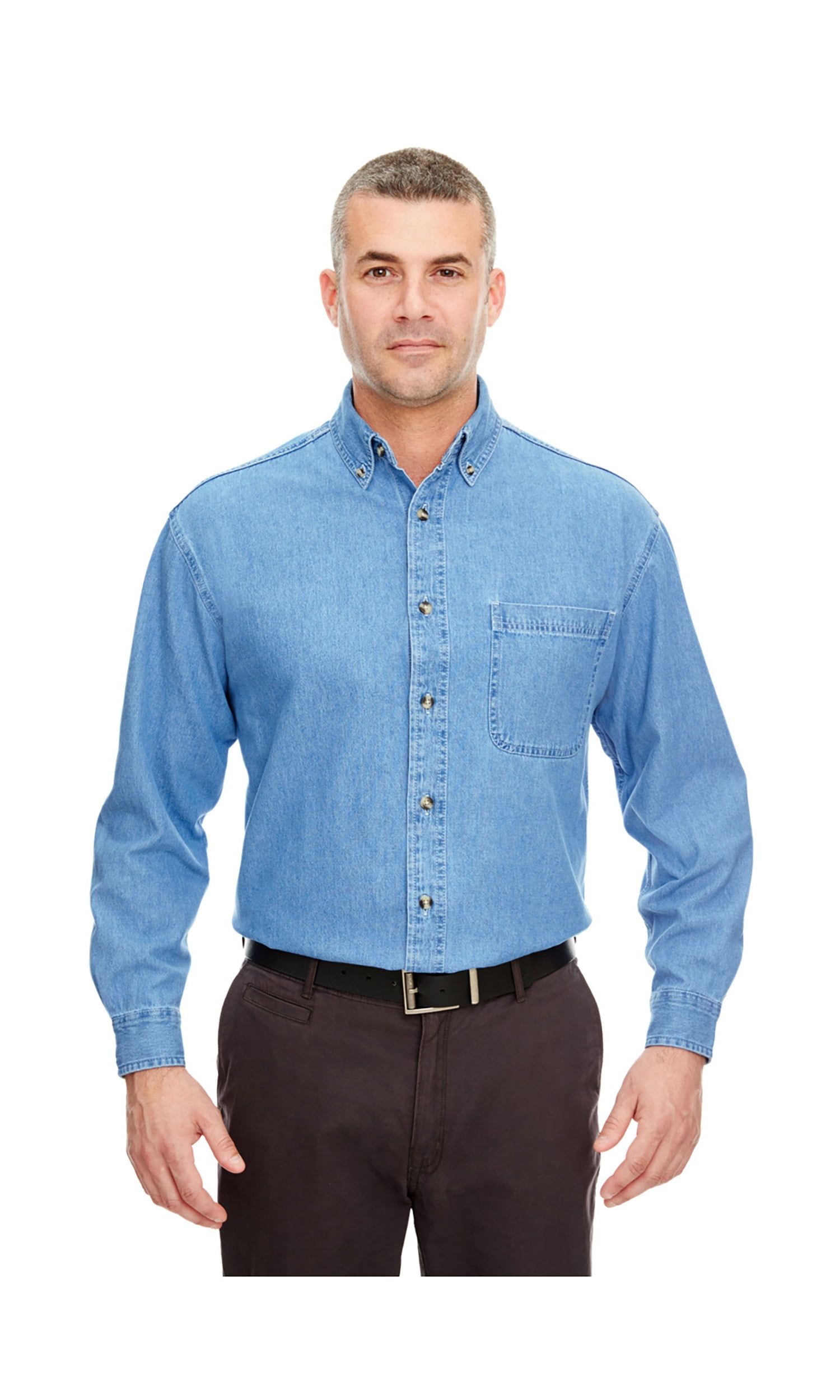 UltraClub Adult Cypress Denim Shirt 