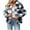 Black, variant on jsaierl Women's Fuzzy Fleece Jacket Casual Plaid Button Down Teddy Jacket Coat Outerwear