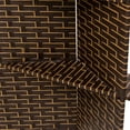 thumbnail image 3 of THY COLLECTIBLES Freestanding Woven Bamboo 4 Panels Hinged Privacy Panel Screen Partition Wall With 2 Display Shelves Holding Room Divider With Shelves-Bamboo (Coffeebrown), 3 of 6