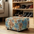 thumbnail image 4 of Xoenoiee Bohemia Mandala Highland Cattle Print Rectangular Ottoman Slipcover Washable Footrest Stool Cover Foldable Storage Furniture Protector Elastic Ottoman Cover for Rectangle Chairs Decor, L, 4 of 7