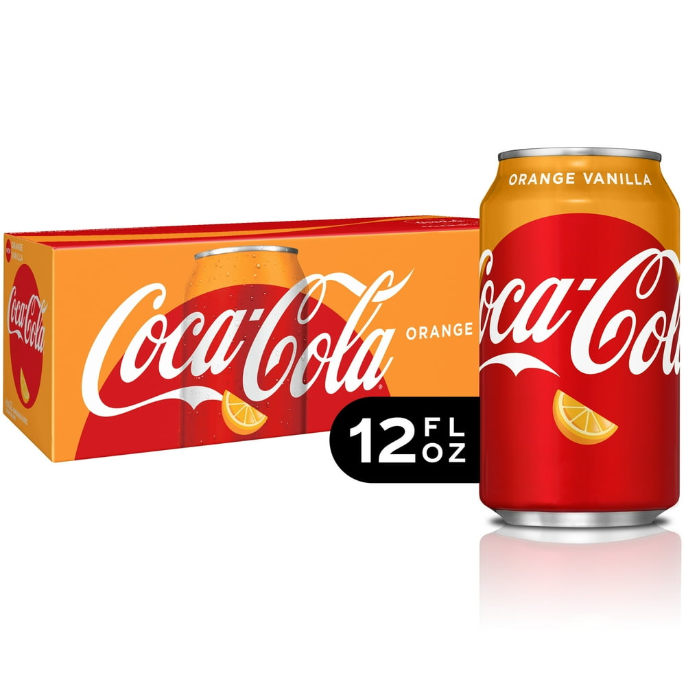 CocaCola Orange Vanilla Soda Soft Drinks, 12 fl oz, 12 Pack Walmart