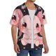 thumbnail image 2 of Fotbe Chibi Axolotl Sakura Fantasy Camisa Estampada de Manga Corta para Hombre, Casual de Verano, Estilo Playero, Sin Arrugas-Small, 2 of 5
