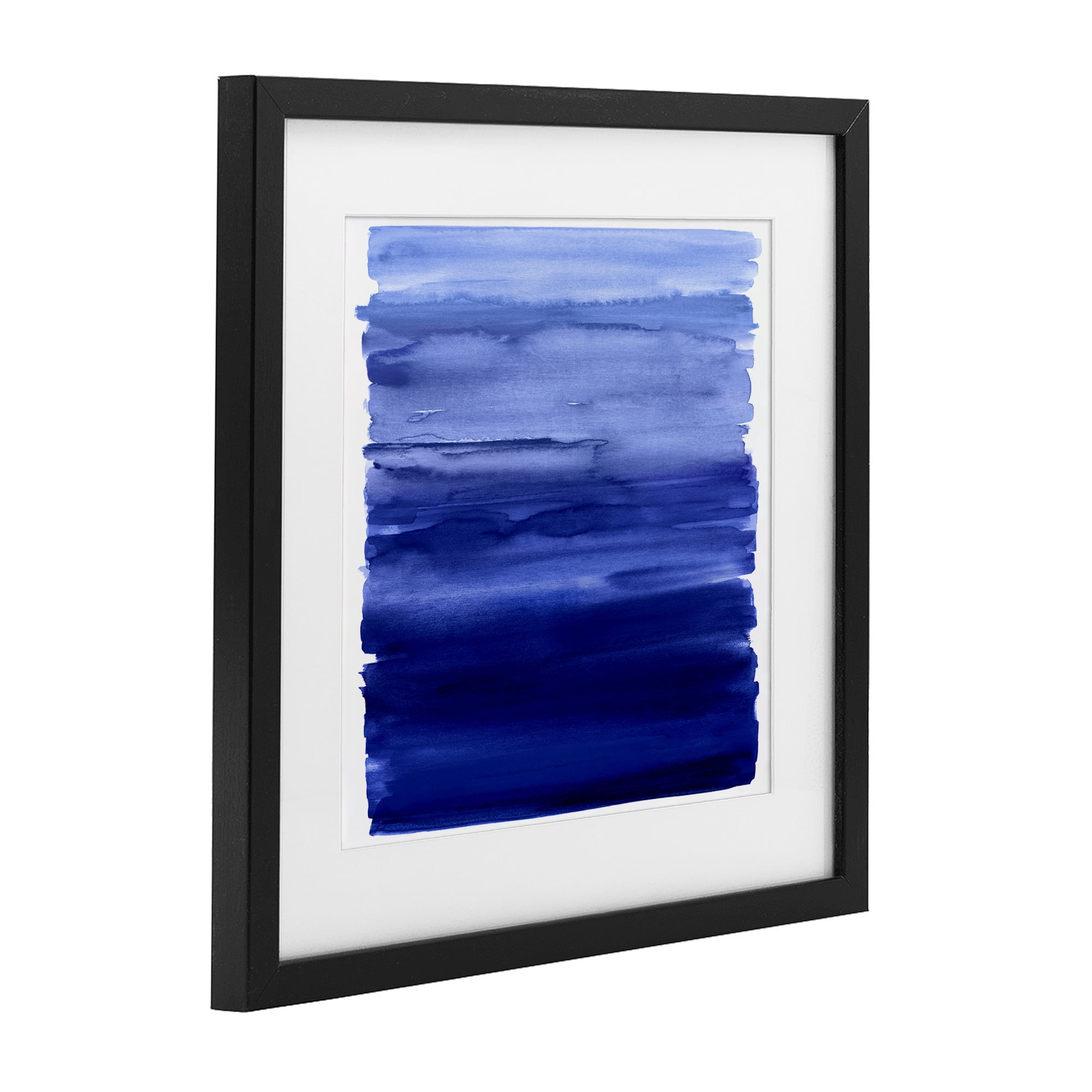 Stupell Industries Indigo Ombre Gradient Black Framed Print Under Glass, design by Allie Corbin