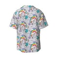 thumbnail image 7 of Picia Unicorn DoingYoga Men's Linen Shirts Short Sleeve Cuban Beach Shirts Casual Shirts Button Down Shirt for Men Beach Summer Wedding Shirt-X-Large, 7 of 7
