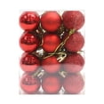 thumbnail image 3 of 24Pcs Christmas Tree Hanging Balls Ornaments Christmas Tree Decoration Balls Red, 3 of 9