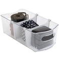 thumbnail image 3 of Mainstays Plastic Laundry Bin Closet Organizer, Clear, 3 of 11