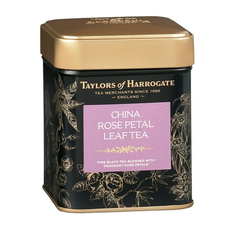 Taylors of Harrogate Chine Rose Petal Leaf Tea Tin, 4,4 Oz