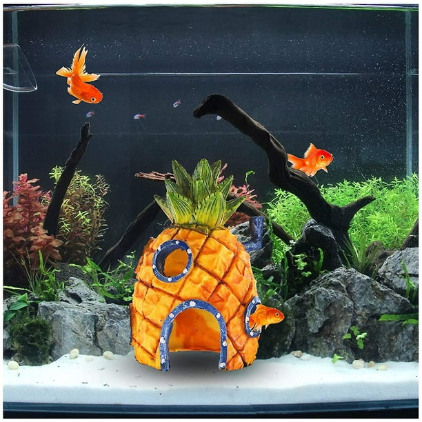Aquarium Decorations, Resin Pineapple Home Aquarium Ornament Fish Tank  Accessories