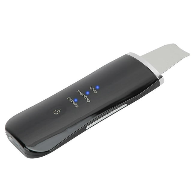 Face Skin Scrubber USB Rechargeable Peeling Machine Ultrasonic Exfoliating SkinCare(Black )