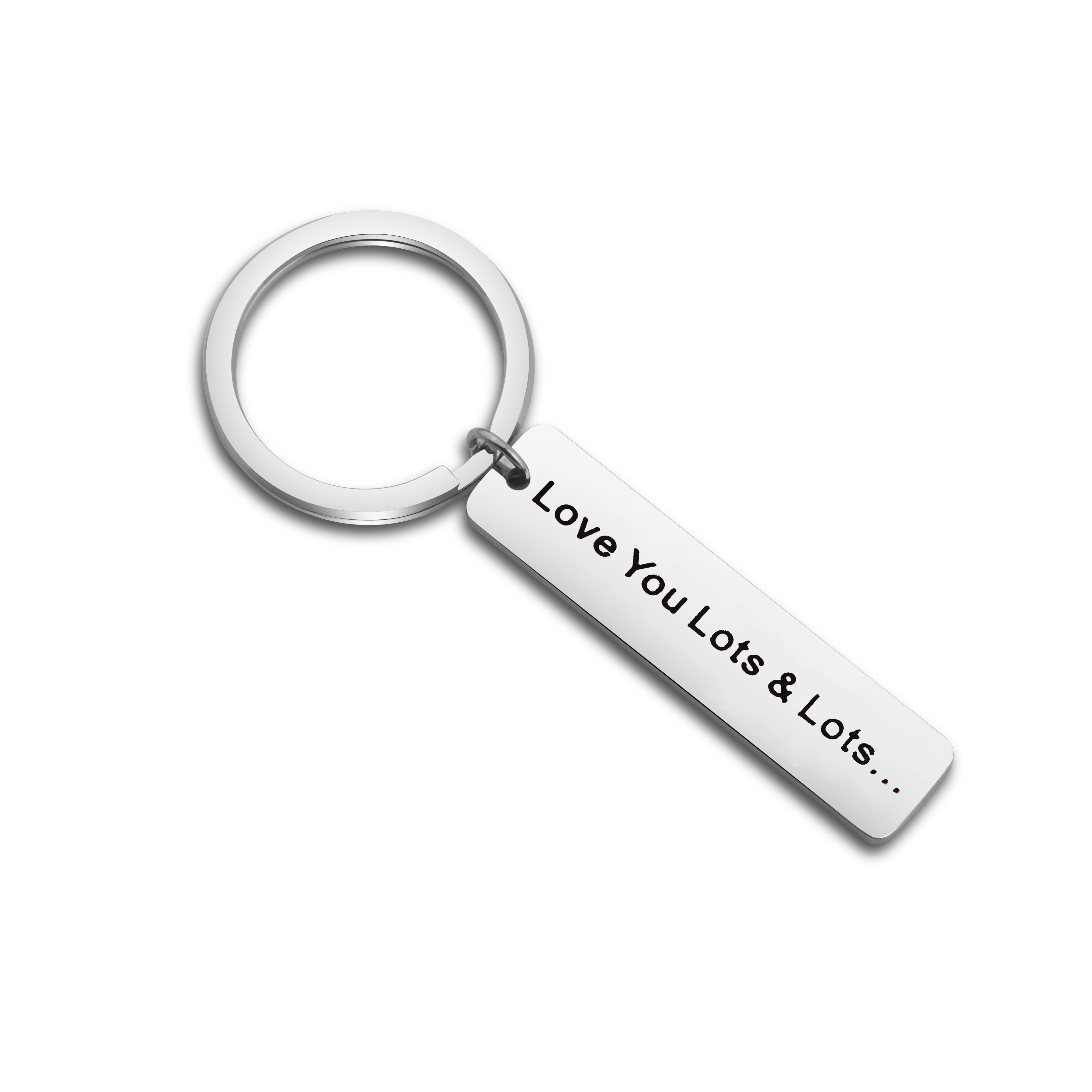 Personalised Initial Charm & Coin Keyring Birthday Gift For Him Or Her In Gift Bag