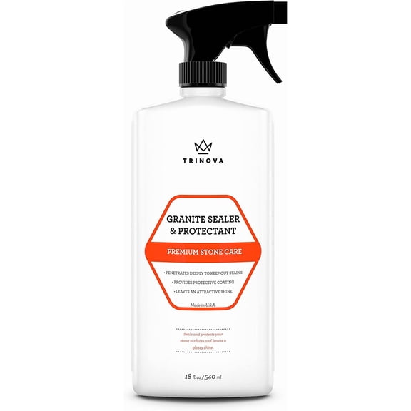 Granite Sealer & Protector – Best Stone Polish, Protectant Care Product Easy Maintenance for Clean Countertop Surface, Marble, Tile No Streaks, Stains, Haze, or Spots - 18 fl oz