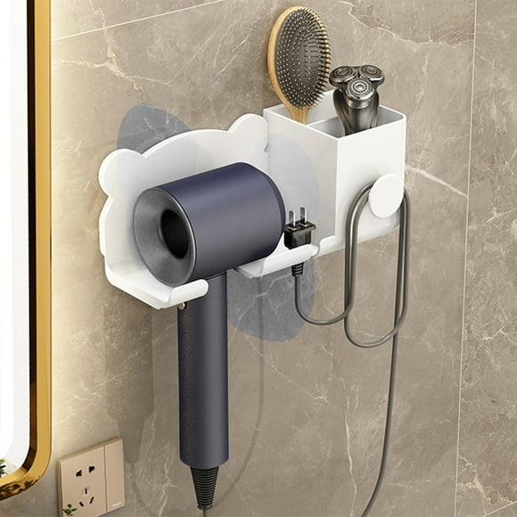 Hair Tool Organizer, Bathroom Organizer For Hair Tools , Bathroom Organizer Basket Hair Supplies Organizer Storage Hair Dryer- Wall Mount No Drilling