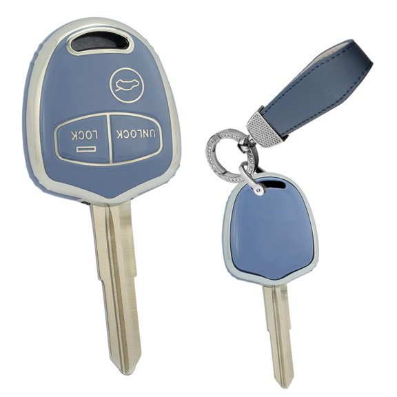 Key Fob Cover Fit for Mitsubishi Outlander ASX Pajero Montero Sport Soft TPU Key Shell Accessories 3 Button Keychain