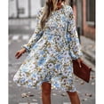 thumbnail image 4 of Vestido estampado para mujer, vestido de manga larga para mujer, vestido de manga larga para mujer, vestido de manga larga, rendimiento de alta gama, 4 of 9