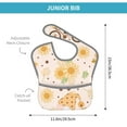 thumbnail image 4 of Bingfone Mess-Proof Baby Bib - Waterproof Bib For Baby Boy Or Girl With Food Catcher Pocket, Unisex-Cute Bee Gnome, 4 of 8