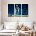 thumbnail image 2 of Elephant Stock Margaret Hunt Hill Bridge At Night Wall Art - Horizontal Multi Panel Canvas - Hallway Wall Decor - Architecture Multi Panel - Teal And Blue Decor - 45" x 28", 2 of 8