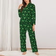 thumbnail image 2 of Balery Happy St. Patrick's Day Conjunto de Pijama con Estampado para Mujer, Conjunto de Dos Piezas con Manga Larga, Ropa de Dormir Suave con Bolsillos, Pijamas Cómodos-Small, 2 of 7