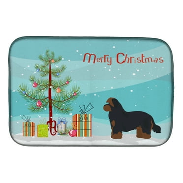 Shorkie 1 Christmas Tree Dish Drying Mat