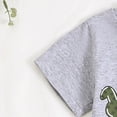 thumbnail image 4 of Toddler Boy Summer Easter Outfit Letter Print T-Shirt and Elastic Waist Shorts Baby Boy Loose Clothing Sets, 4 of 6