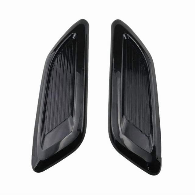 2Pcs/Set Car Hood Bonnet Vents Air Intake Scoop Flow Intake Front Engine Cover ABS Black Carbon Fiber Self-Adhesive