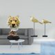 thumbnail image 2 of Escultura de mesa,Escultura de cabeza de tigre Estatua moderna de sobremesa,Figura de cabeza de animal para decoración de escritorio de resina.,Estatuas de pájaros,Estatuas de pájaros de, 2 of 8