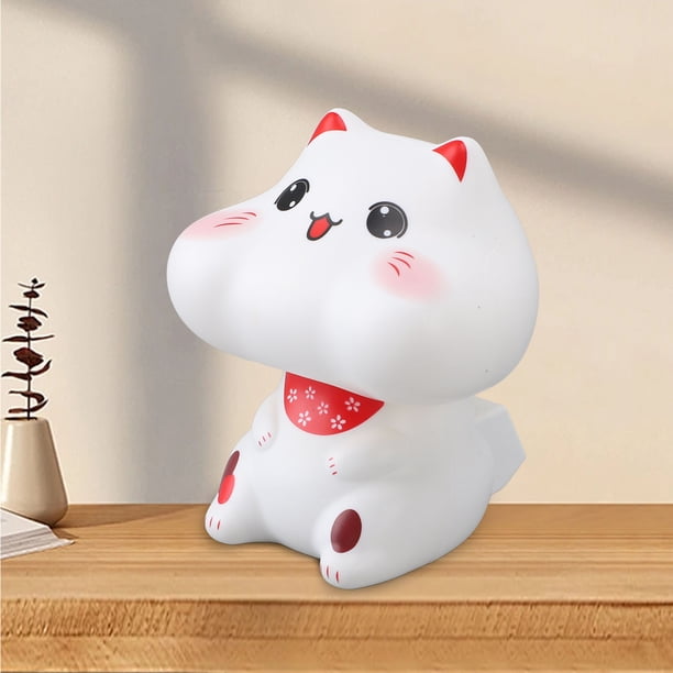 Adorno Solar De Gato, Figura De Gato De La Suerte, Material Plástico, Suerte Y Riqueza, Para Mesa De Comedor De La Habitación Del Hogar