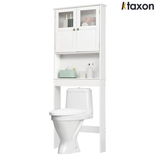 Lavish Home Wall-Mounted Bathroom Organizer - Medicine Cabinet or Over-the- Toilet Storage (White) 80-BATH-WALLOTTTR-WH - The Home Depot