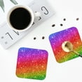 thumbnail image 5 of Balery 4 Pcs Colorful Glitterleather Coasters Set, Drink Table Cup Coasters For Living Room Kitchen Coffee Decor, 5 of 9