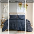 thumbnail image 3 of Intelligent Design Lucy Twin Bedding Sets Clip Jacquard in Navy - Luxury Comforter Sets, 3 of 12