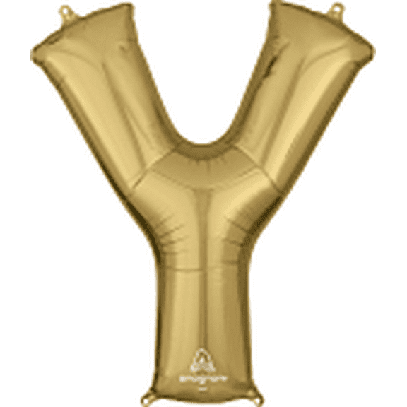 LRG SHP LETTER Y - WHITE GOLD