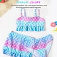 thumbnail image 2 of Traje de baño Traje de baño de 3 piezas para niña pequeña, traje de baño de sirena para niña, Bikini para natación en la playa al aire libre, trajes de baño de estilo veraniego para niños y niña, 2 of 8
