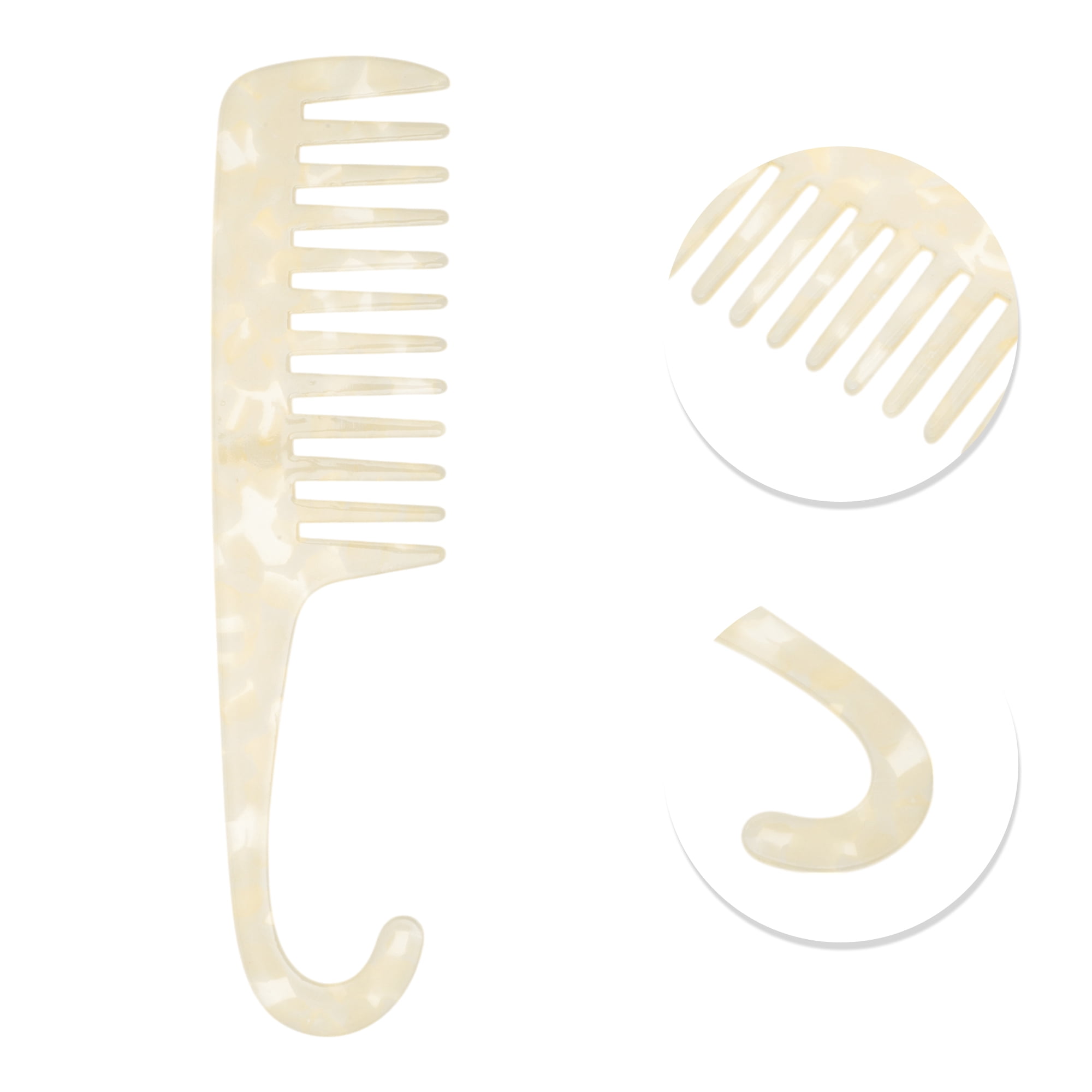 Unique Bargains 1 Pc Wide Tooth Comb for Effortless Hair Care Detangling White Small