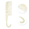 thumbnail image 2 of Unique Bargains 1 Pc Fashion Portable Wide Tooth Comb White Acetate Sheet, 2 of 5